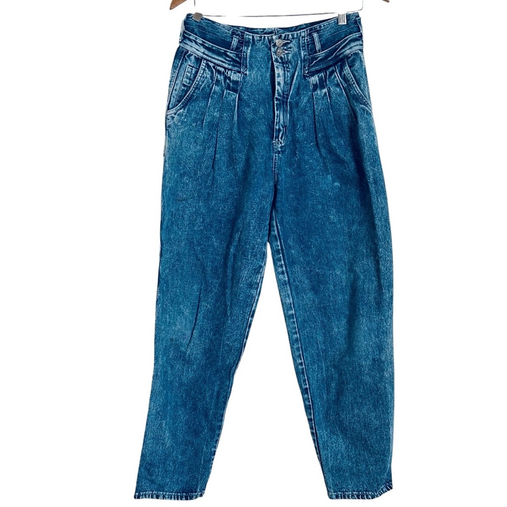 Prezzia Size 14 Wash Jeans Vintage 80's High Waist Zipper Ankle